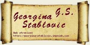 Georgina Stablović vizit kartica